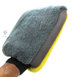 دستکش مایکروفایبر شستشوی بدنه خودرو دو رنگ مدل Wash Mitt