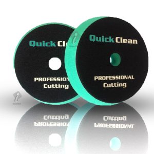 پد پولیش اسفنجی زبر ۱۲۵ میلی متری کوئیک کلین سبز مخصوص دستگاه پولیش اوربیتال Quick Clean Cutting Pad