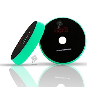 پد پولیش زبر سبز اس جی سی بی 150 میلی متری مدل SGCB Foam Cutting Pad Hook & Loop Green